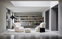 Log M Side Table Black Lacquered