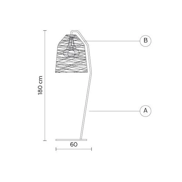 Black Out Vloerlamp Hoog Wit