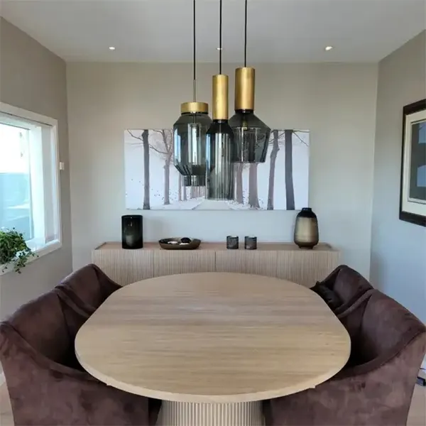 Fenomen Large Pendant - Smoke-coloured Glass & Brass