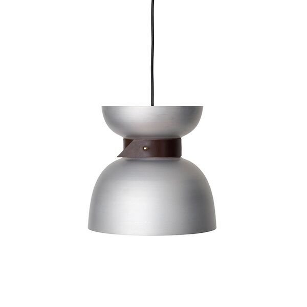 Liv Pendel - R&aring; Aluminium & SvartL&auml;der