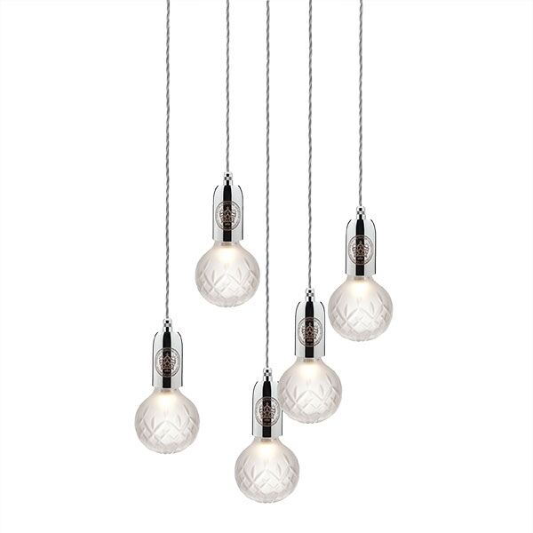 Crystal Bulb Taklampa 5 St Matt/Krom