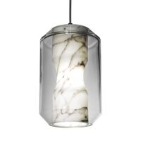 Chamber Light Pendulum Large Carrara Marble/Crystal
