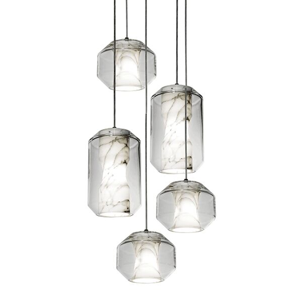 Chamber Light Taklampa 5 St Carrara Marmor/Kristall