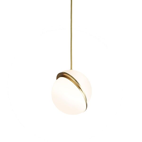 Mini Crescent Light Taklampa Opal/M&auml;ssing