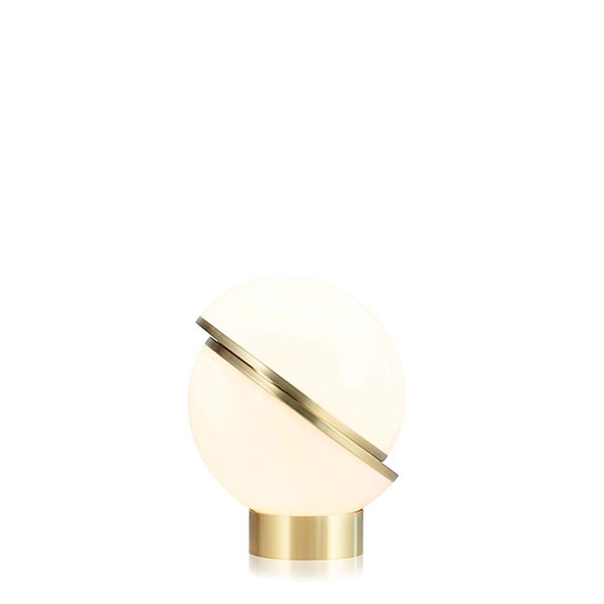 Mini Crescent Table Lamp Opal/Brass