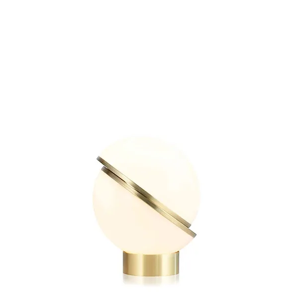 Mini Crescent Table Lamp Opal/Brass