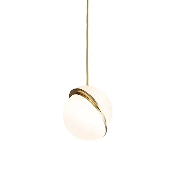 Mini Crescent Pendant 3 Pcs Opal/Brass