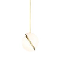 Mini Crescent Pendel 5 Stk Opal/Messing