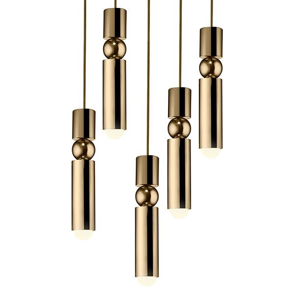 Fulcrum Taklampa 5 St Guld
