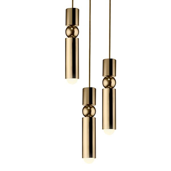 Fulcrum Taklampa 3 St Guld
