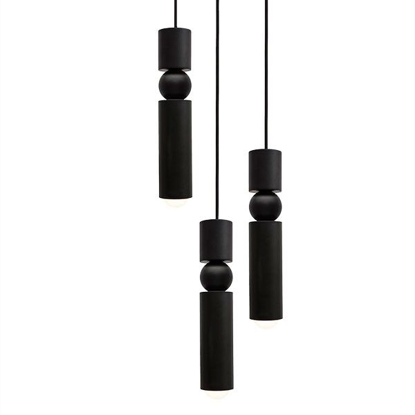 Fulcrum Taklampa 3 St Matt Svart