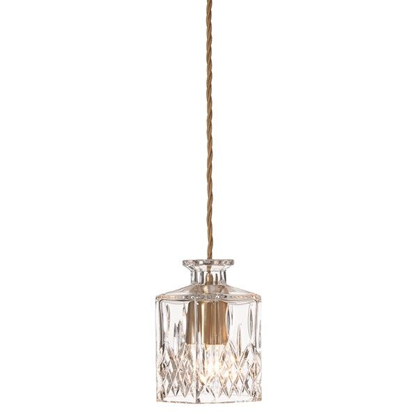 Square Decanterlight Taklampa Kristall/ M&auml;ssing