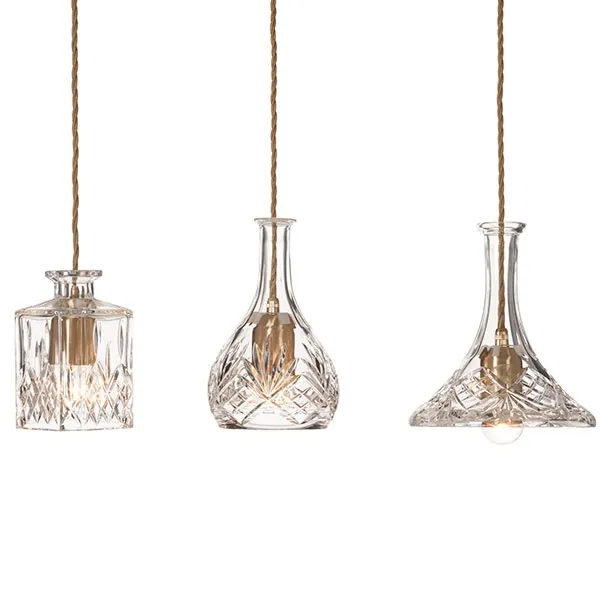 Tulip Decanterlight Pendel Kristall/ Messing