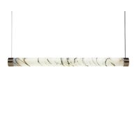 Tube Pendel Carrara Marmor/Messing
