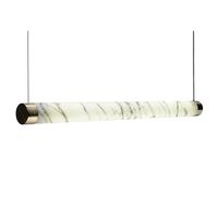 Tube Pendel Carrara Marmor/Messing