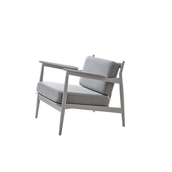 Poltrona 107 Faggio Verniciato Grigio/ Grigio Remix 123