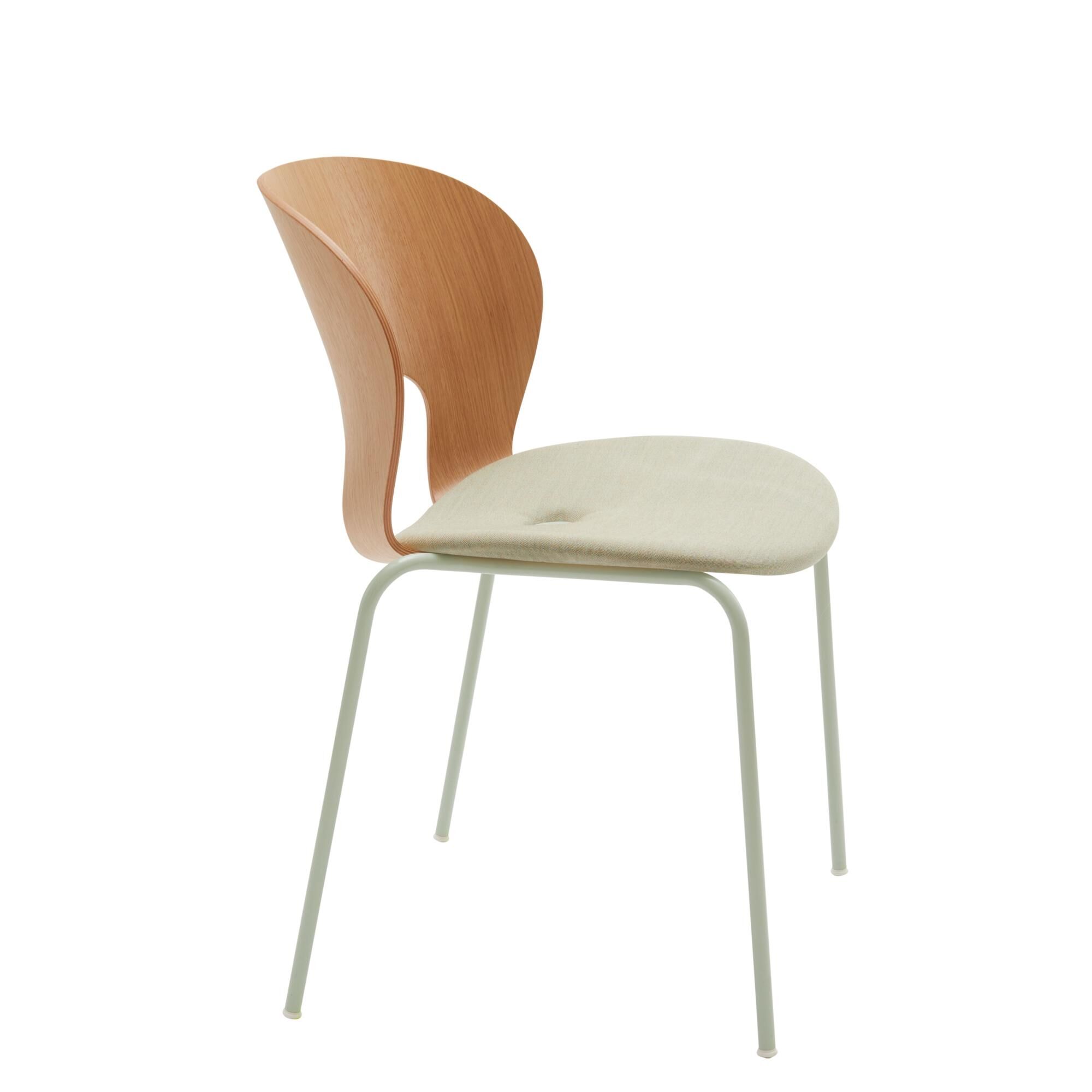 Spisebordsstol Polstret Cool Mint/Lakeret Eg/Beige