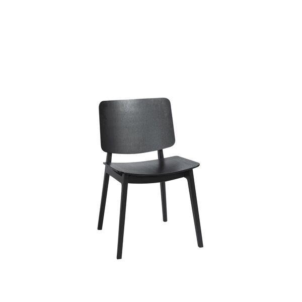 Freya Chaise de Table à Manger Chêne Teinté Noir