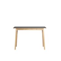 Freya Desk Solid Oak Lacquered/Black Linoleum 4023 Forbo