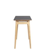 Freya Desk Solid Oak Lacquered/Black Linoleum 4023 Forbo