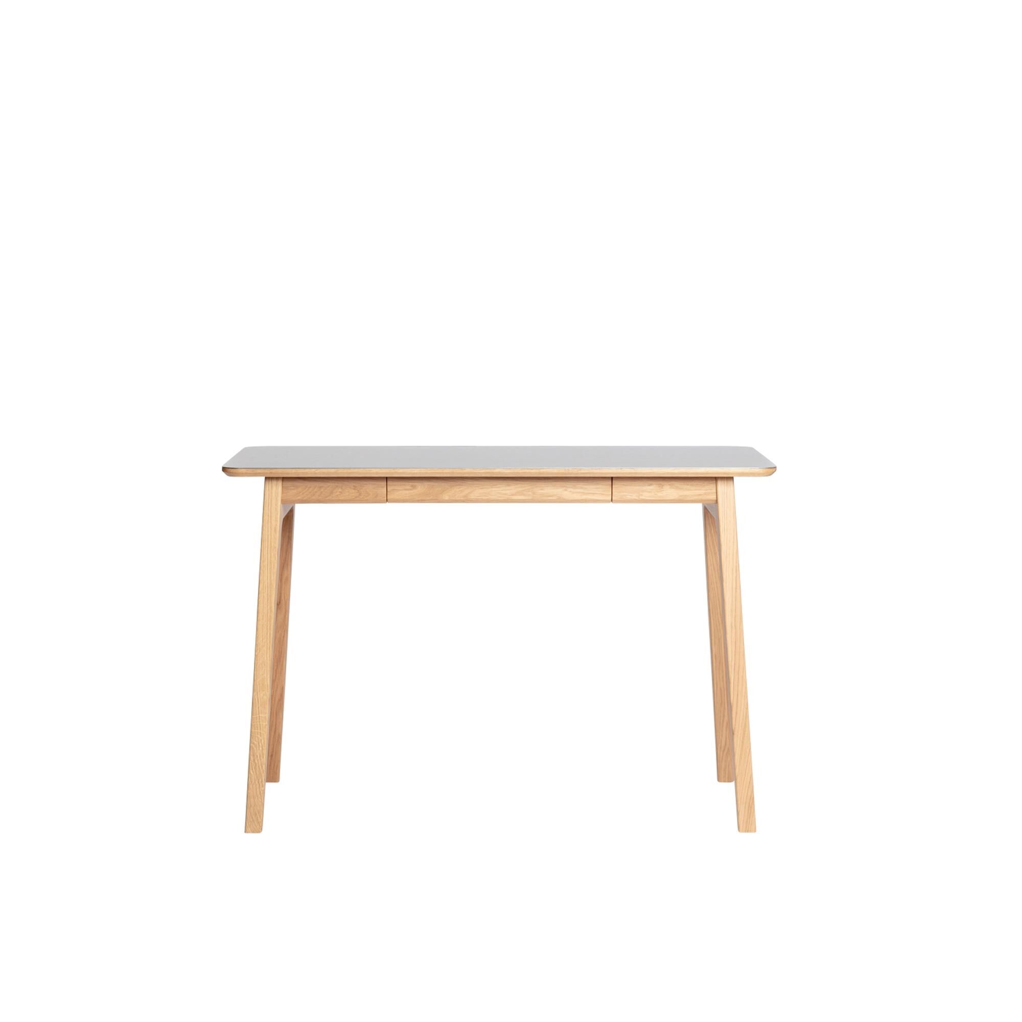 Freya Skrivebord Massiv Eg Lakeret/Beigegr Linoleum 4175 Forbo