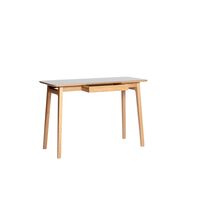 Freya Skrivebord Solid Eik Lakkert/Beige Grå Linoleum 4175 Forbo