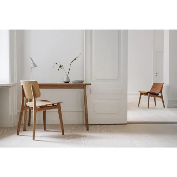Freya Skrivebord Solid Eik Lakkert/Beige Grå Linoleum 4175 Forbo