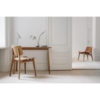 Freya Skrivebord Solid Eik Lakkert/Beige Grå Linoleum 4175 Forbo