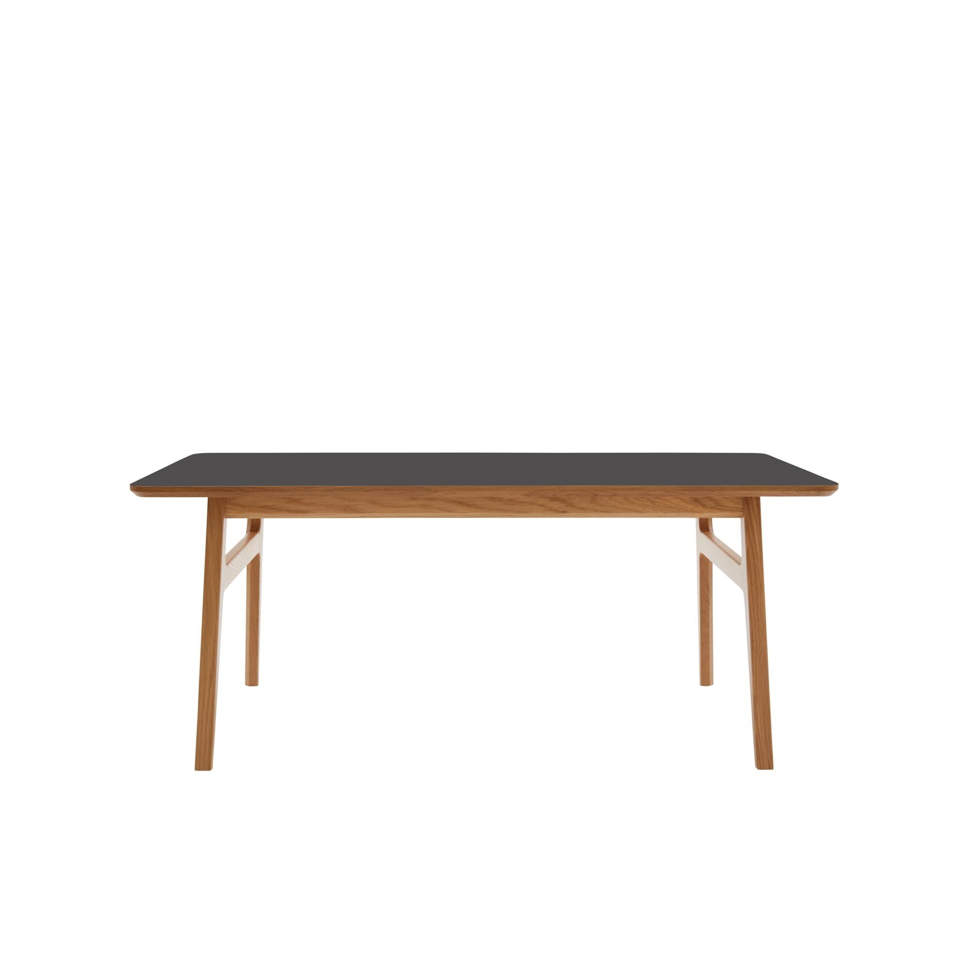 Freya Sofabord Massiv Lakeret Eg/Linoleum Sort 4023 Forbo L 120 x B 60 x H 50