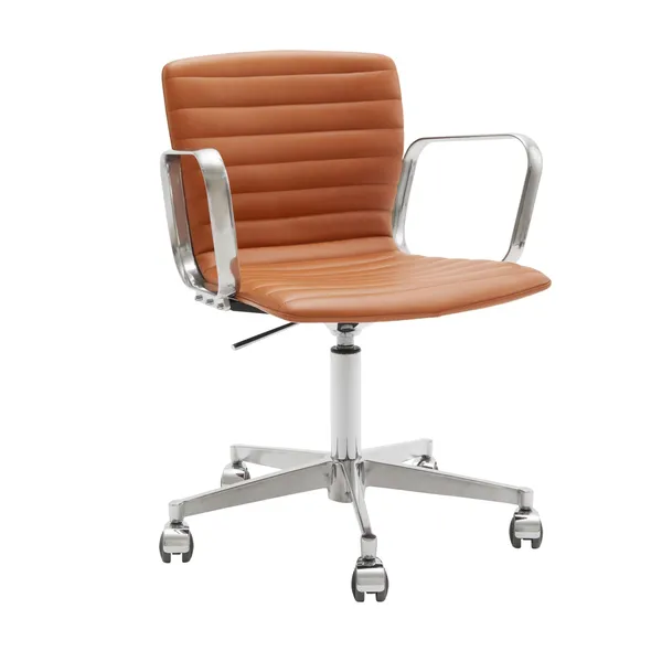 Butterfly Girevole Classic Edition Alluminio Lucido/Completamente Imbottito Cognac Hero 42528