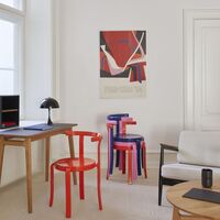 8000 Series Dining Chair Beech/Retro Red