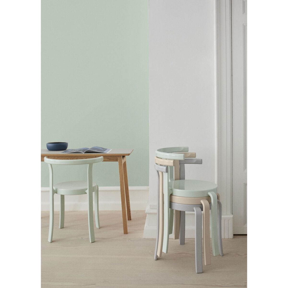 8000 Series Dining Chair Beech/Mint