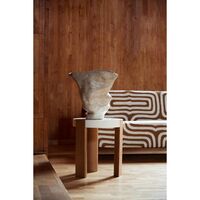 Fer Side Table Ø45 White/ Oak