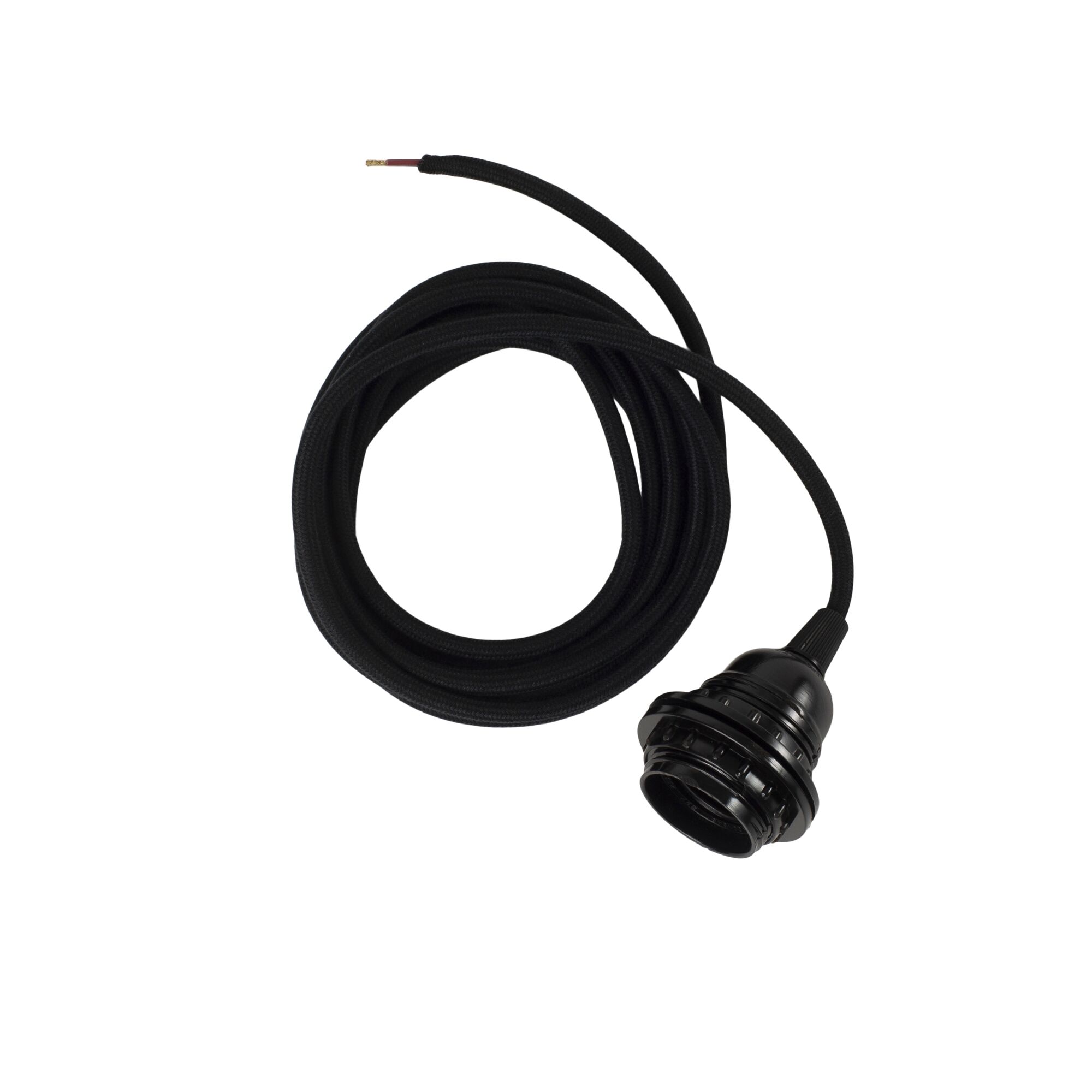 Stofledning Til Pendel/Loftlampe 300 cm Sort