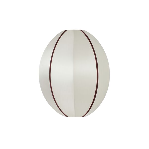 Oval Lampshade Small Off-White/Bordeaux