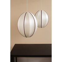 Oval S Lampenkap Gebroken wit/Bordeaux