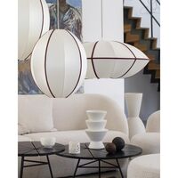 Oval S Lampenkap Gebroken wit/Bordeaux