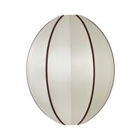 Oval L Lampeskærm Offwhite/Bordeaux