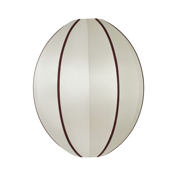 Oval Lampskärm Stor Off-White/Bordeaux