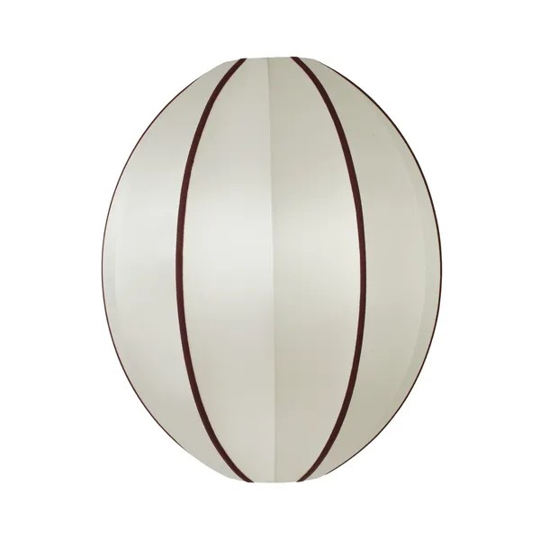 Oval L Lampeskærm Offwhite/Bordeaux