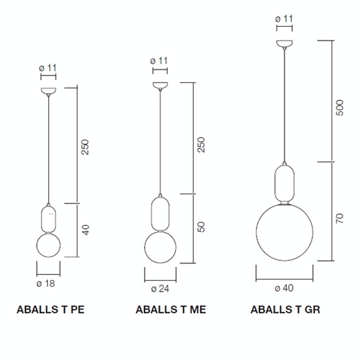 Aballs Lampa Wisząca Mała Złota