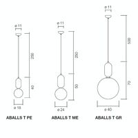 Aballs Lampa Wisząca Srednia Złota