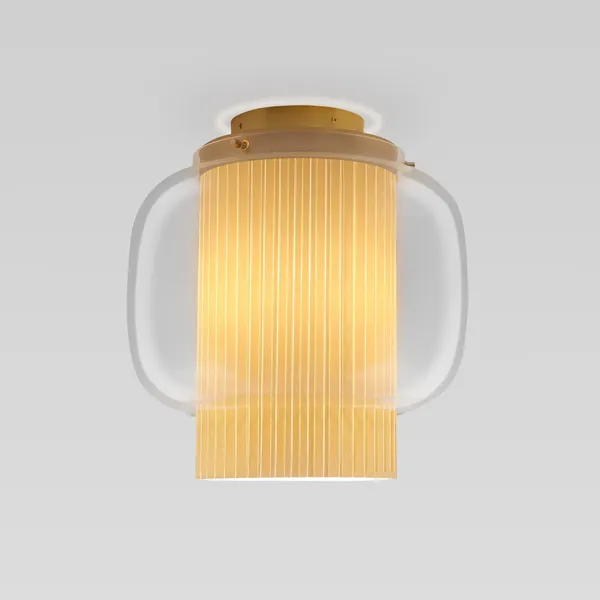 Manila C GR Ceiling Light Brass/ Transparent