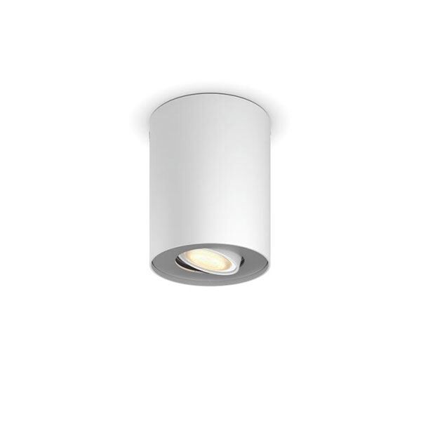Pillar Single Spotlight Vit inkl. Dimmer