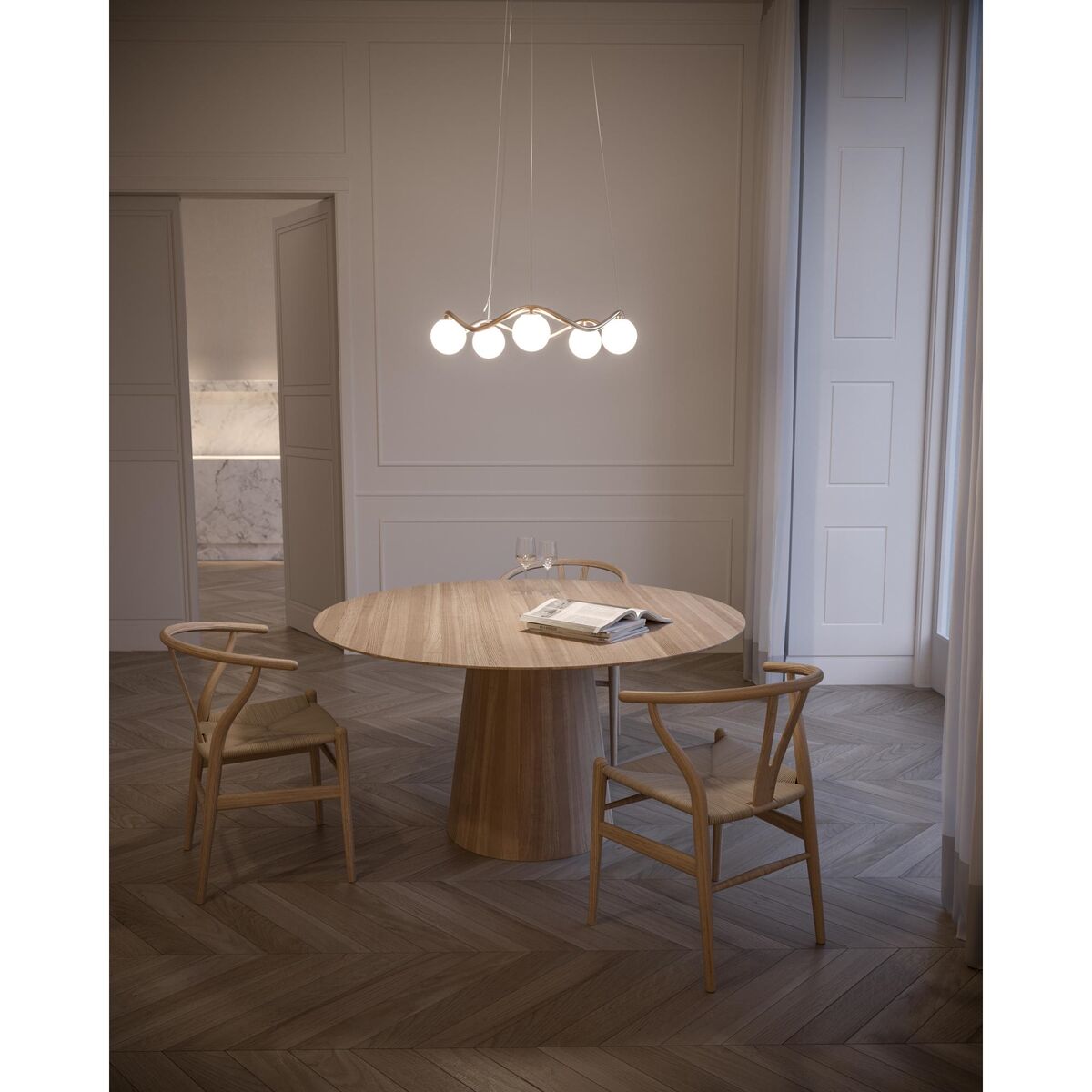 Suspension Decor Cercle de Vie Ø65 Câble Transparent