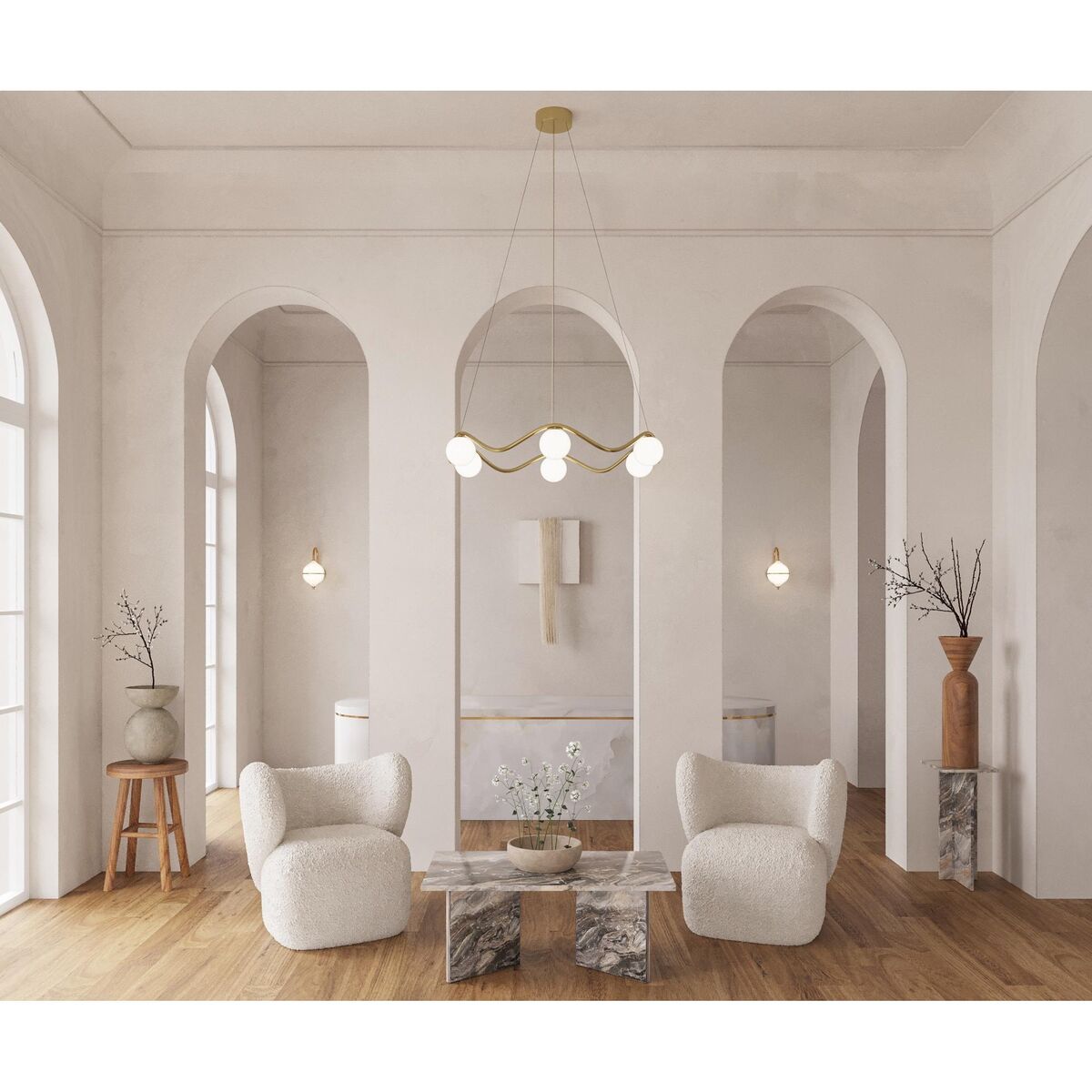 Suspension Decor Cercle de Vie Ø65 Câble Transparent