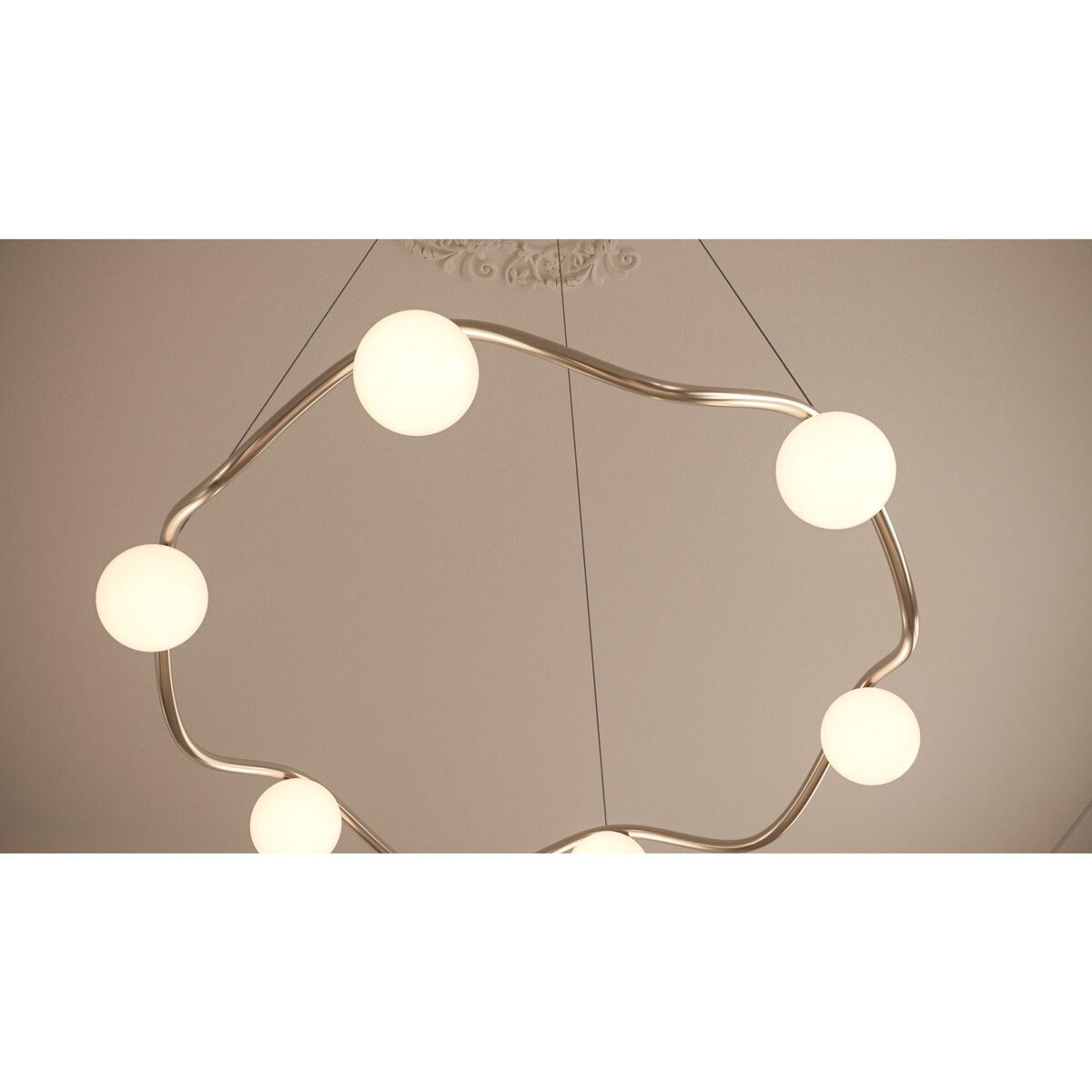 Decor Elämänpiiri-riippuvalaisin Ø91 kirkas johto Ø11 palloa