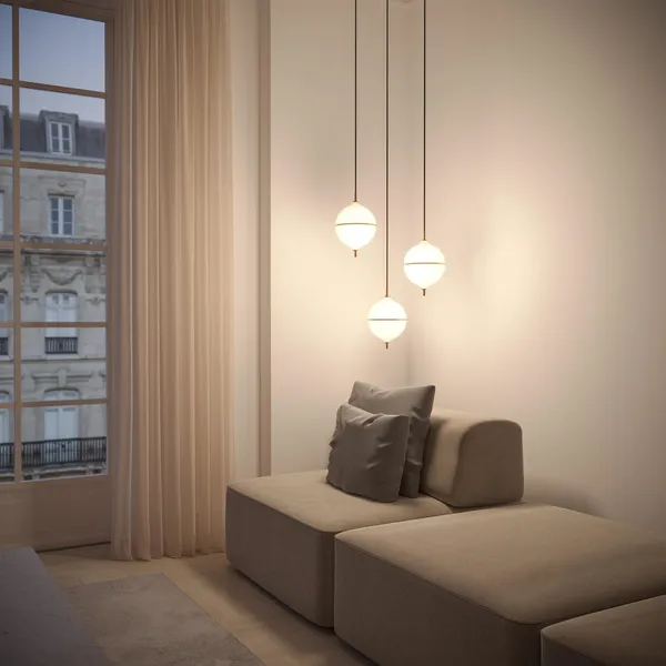 Decor Eternal Moonlight Pendel Medium Sort Ledning