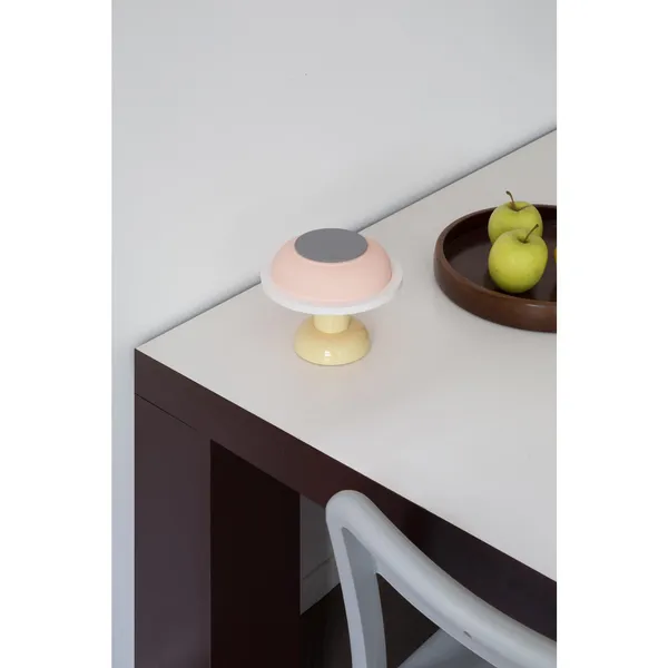 PL4 Table Lamp with Dual Functionality Yellow/ Pink