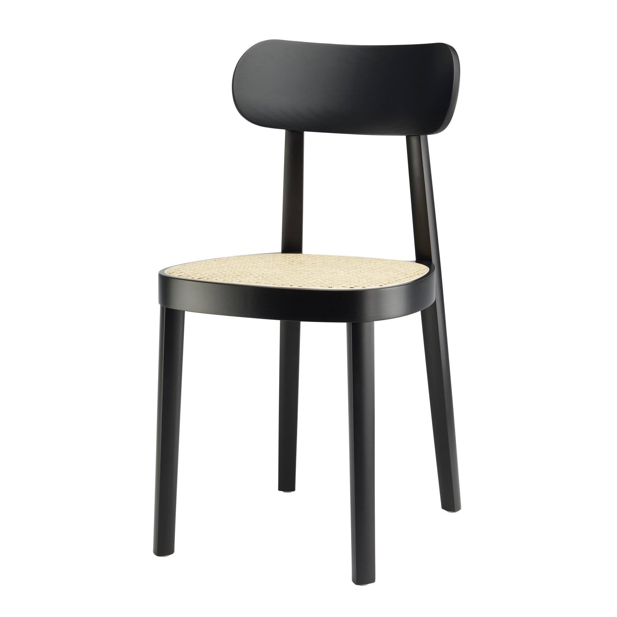 Chaise de Salle à Manger 118 en Bois de Hêtre Teinté Noir